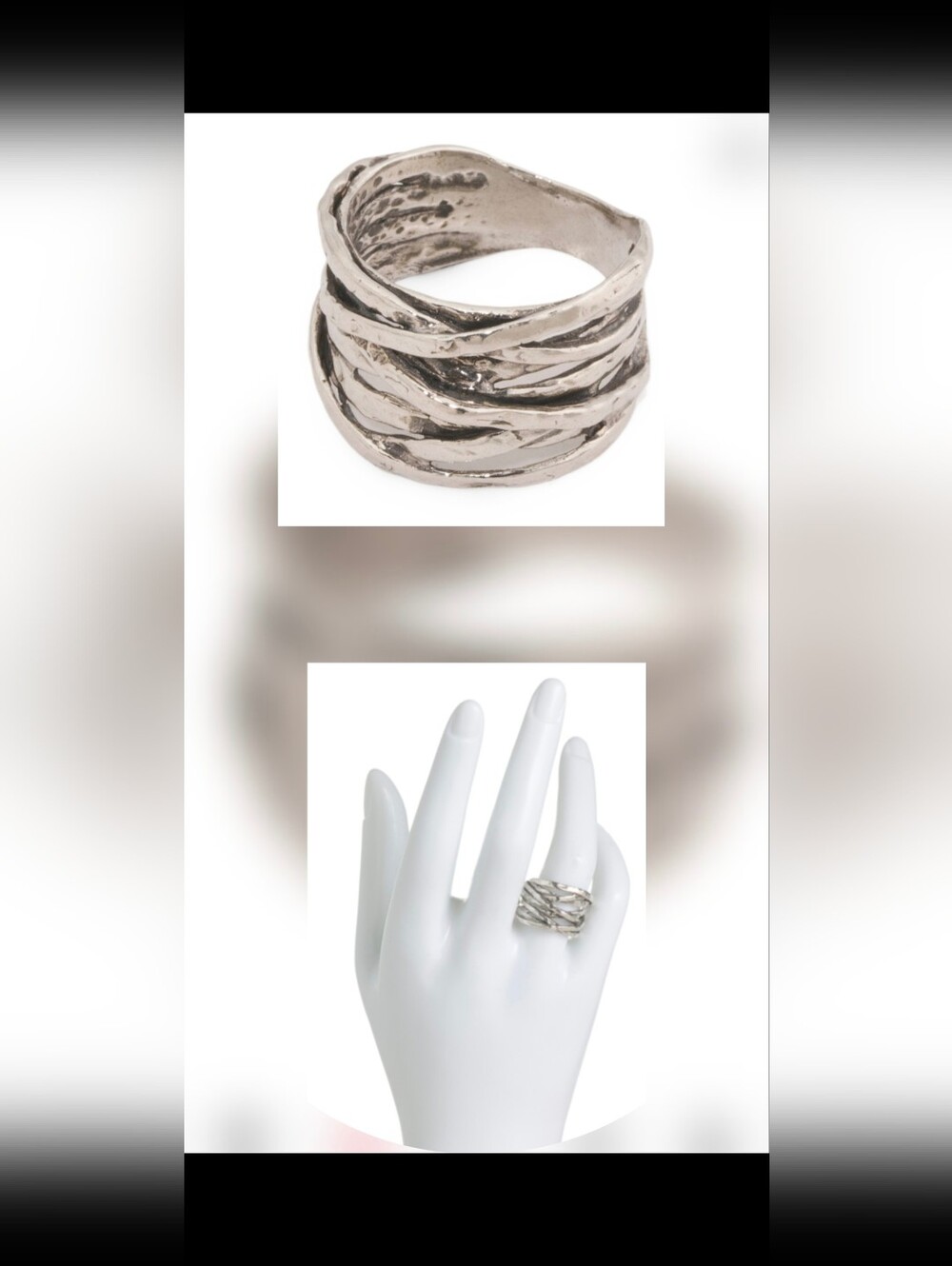NWT Curated Noa Zuman Sterling Silver Ring, SZ 8 & Necklace Pairing